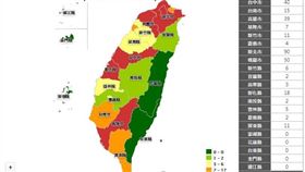 全台420例確診地圖！高雄單日+9最多　台北累計115（圖／翻攝自疾管署官網）