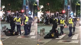 男騎士遭警攔摔車　超生動口白網笑翻