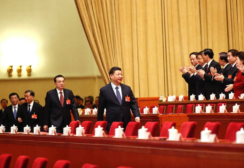 圖為中共總書記習近平出席2019年全國人大閉幕式。（中新社提供）