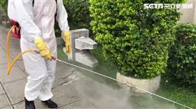 台中一中商圈消毒／翻攝畫面