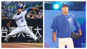 ▲富邦悍將游霆崴、蔡明晉。（圖／記者王怡翔攝影、翻攝自蔡明晉粉絲團）