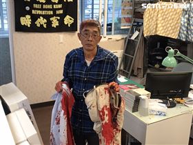 林榮基遭潑漆　記者李依璇攝影