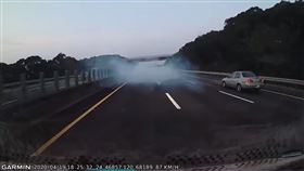 國道,白煙,剎車,台中／臉書社團《台灣新聞記者聯盟資訊平台》