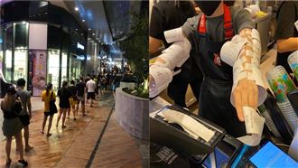 獨／新加坡突關手搖飲　台人直擊崩潰