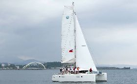 汕尾國小風帆隊選手　將挑戰駕重帆跨縣