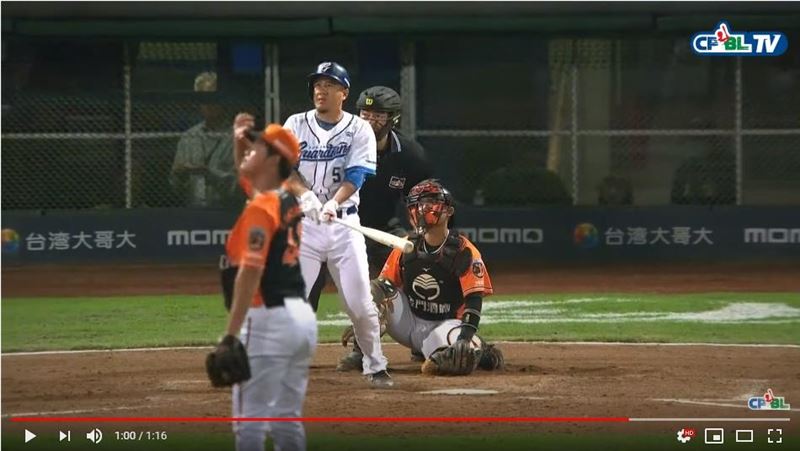中職／蔣智賢超怪力　開轟球飛出場外