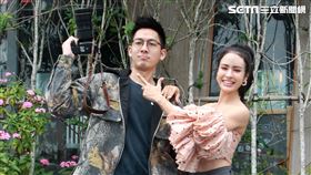「上山下海過一夜」演員小林賢伍、艾美。（記者邱榮吉/攝影）