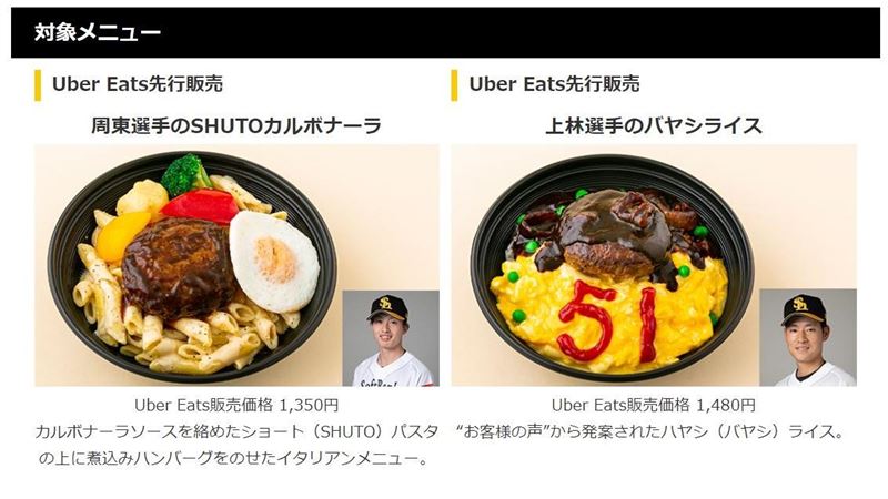 日職／軟銀出招　球場美食Uber送