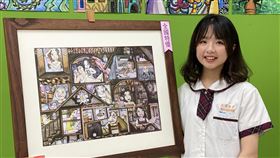 繪畫陪伴熬過手術　高中女生用顏料呈現內心世界新竹市光復高中廣告設計科二年級學生陳依依，曾因病手術休學2年，過程中靠著熱愛的繪畫度過低潮，用畫筆、顏料呈現心情與內心世界。中央社記者魯鋼駿攝　109年4月24日