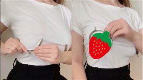 時尚,雪乳,零錢包,T-shirt,胸部,設計