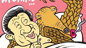 法國週刊封面「習近平脫光同床穿山甲」　影射中國隱匿疫情
圖翻攝自Charlie Hebdo臉書