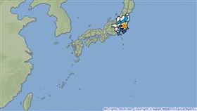 日本關東規模4.8地震無海嘯威脅（圖／翻攝自日本氣象廳）
