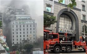 錢櫃,巨星鑽,KTV,火災,北市,中山區（組合圖／翻攝畫面）