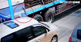 差一秒！開車門貨車撞　駕駛險變肉餅