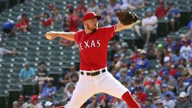 ▲樂天巨人投手Adrian Sampson打過德州遊騎兵。（資料照／美聯社／達志影像）