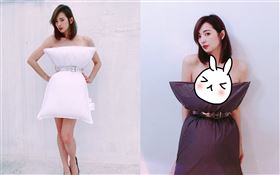 阿喜愛睡出名，廠商欽點挑戰枕頭裙。（圖／天晴娛樂提供）