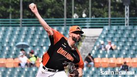 統一獅投手羅里奇。（圖／記者王怡翔攝影）