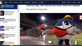 萊恩和魚頭君登上大聯盟官網。（圖／翻攝自大聯盟官網）