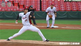 ▲樂天桃猿投手翁瑋均。（圖／記者劉彥池攝影）