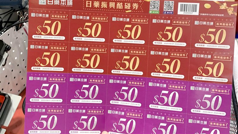 每張一千元　藥妝店萬份振興券免費送