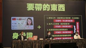 行政院紓困記者會說明萬元紓困簡化申請程序。（圖／記者盧素梅攝影）