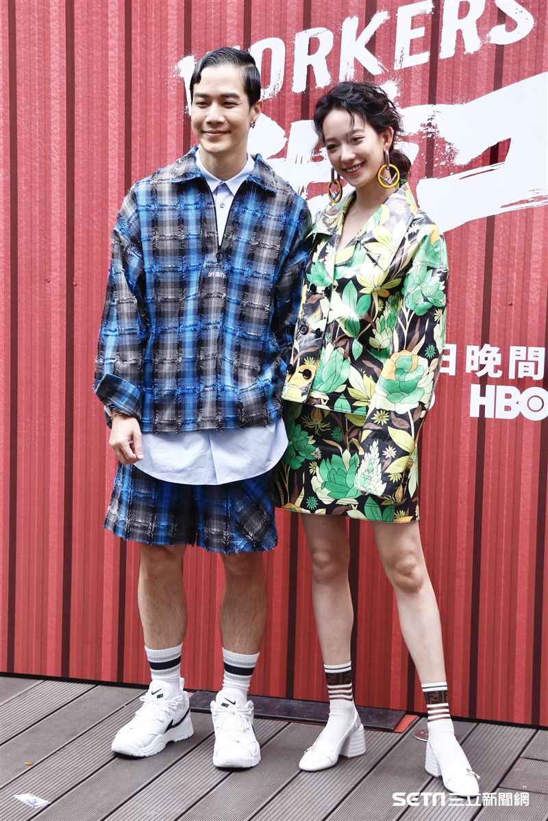 演員柯叔元、游安順、苗可麗、薛仕凌、曾珮瑜、曾敬驊、孟耿如、方宥心出席《做工的人》首播記者會。（圖／記者林聖凱攝影）