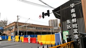 武漢疾控中心學者：1月初已出現人傳人疫情武漢疾控中心學者近日發表論文指出，當地1月採集的9個咽拭子樣本帶有2019冠狀病毒，且患者來自不同區域，證實1月初已爆發人傳人疫情。圖為被視為疫情源頭的武漢華南海鮮市場。（中新社提供）中央社  109年4月8日