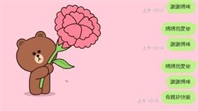 母親節快樂,LINE,特效,聊天室,關鍵字。(圖/翻攝自手機畫面)