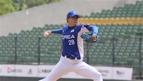 ▲亞錦賽中國隊韓國隊蘇珩準。（圖／中華棒協提供）