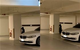 停車場見「死神躲柱後」…她嚇到不敢回家　近看後傻：超貴（圖／翻攝自爆怨公社）