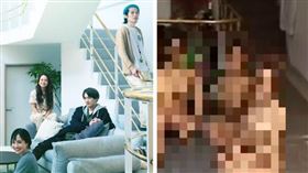  實境秀公寓是炮房！AV天王自爆：「第一次3P」在這裡（合成圖／翻攝自テラスハウス臉書、清水健推特）