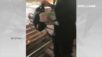 他等外送40分鐘　西裝男躲公園偷吃