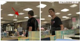 公所壓克力隔板,打破,苗栗(圖/翻攝畫面)