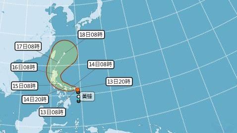 黃蜂增強長胖　暴風半徑破100公里