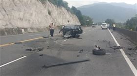 車禍,台東,自撞,電線杆（翻攝畫面）