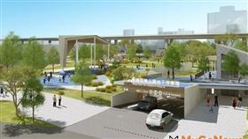 板橋第一座前瞻停車場─音樂公園地下停車場8月完工（圖／新北市政府）