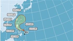 今年第一個颱風！黃蜂被升格為「中颱」（圖／翻攝自中央氣象局）