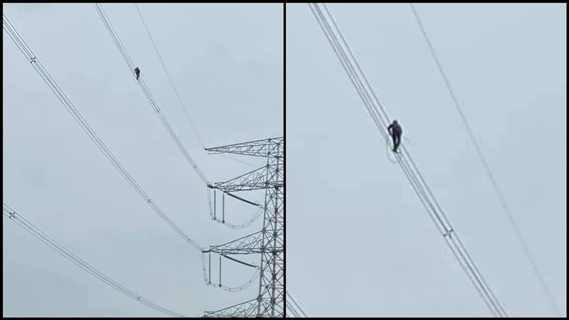高壓電線驚見「人影」　她嚇：風超大