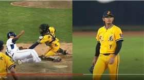 ▲張志豪雷射肩，高國麟慘死本壘前。（圖／翻攝自CPBLTV）