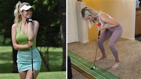 美國前知名女子高爾夫選手Paige Spiranac（合成圖／翻攝自IG）