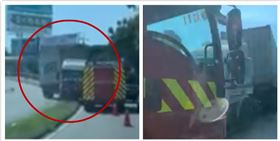 台中向上路六段,曳引車(圖/翻攝自聯結車 大貨車 大客車 拉拉隊 運輸業 照片影片資訊分享團)
