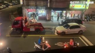 傻眼！拖吊車脫勾扯下BMW「下巴」