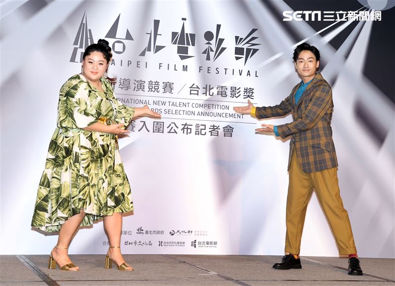 林鶴軒、蔡嘉茵公布台北電影獎、國際新導演競賽入圍名單。（記者邱榮吉/攝影）