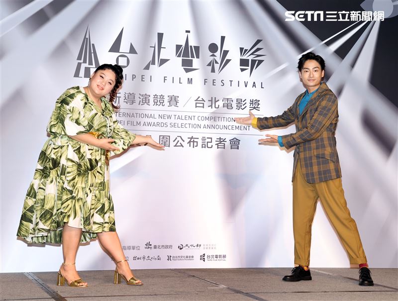林鶴軒、蔡嘉茵公布台北電影獎、國際新導演競賽入圍名單。（記者邱榮吉/攝影）