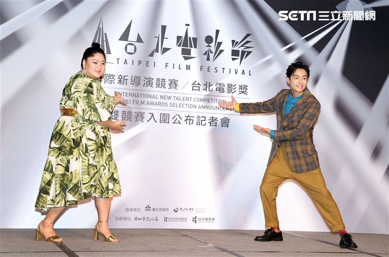 林鶴軒、蔡嘉茵公布台北電影獎、國際新導演競賽入圍名單。（記者邱榮吉/攝影）