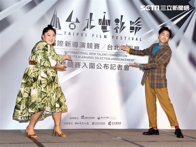 林鶴軒、蔡嘉茵公布台北電影獎、國際新導演競賽入圍名單。（記者邱榮吉/攝影）
