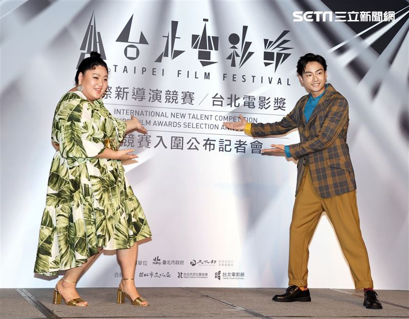 林鶴軒、蔡嘉茵公布台北電影獎、國際新導演競賽入圍名單。（記者邱榮吉/攝影）