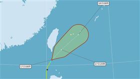 「黃蜂」早上8:30解除海上颱風警報。（圖／翻攝氣象局）