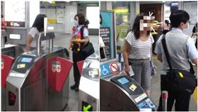 婦搭捷運「手拿口罩卻不戴」　爆氣嗆站務員：你們不能罰我（圖／翻攝自爆怨公社）