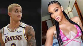 Kyle Kuzma傳出與Winnie Harlow交往。（合成圖／翻攝自IG）